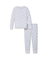 Kid's Pima Snug Fit Pajama Set in Something Blue Bows