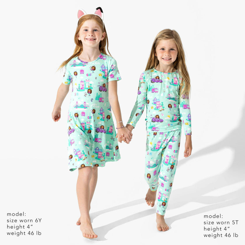 Gabby's Dollhouse: Cat Francisco Bamboo Girls' Short Sleeve Dress
