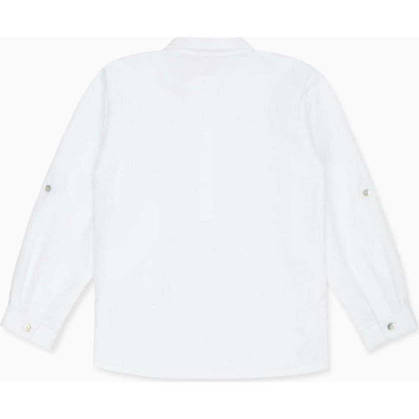 White Gingham Miguel Long Sleeve Boy Shirt