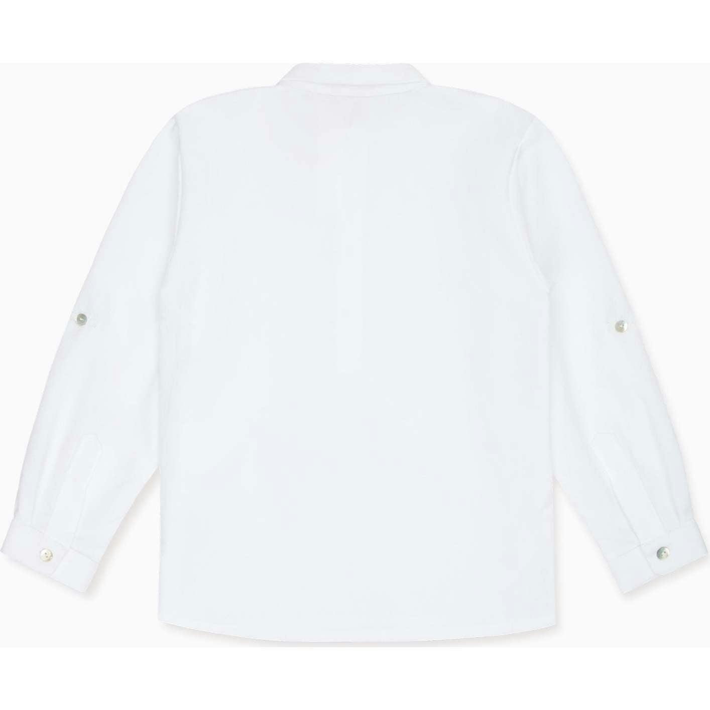 White Gingham Miguel Long Sleeve Boy Shirt