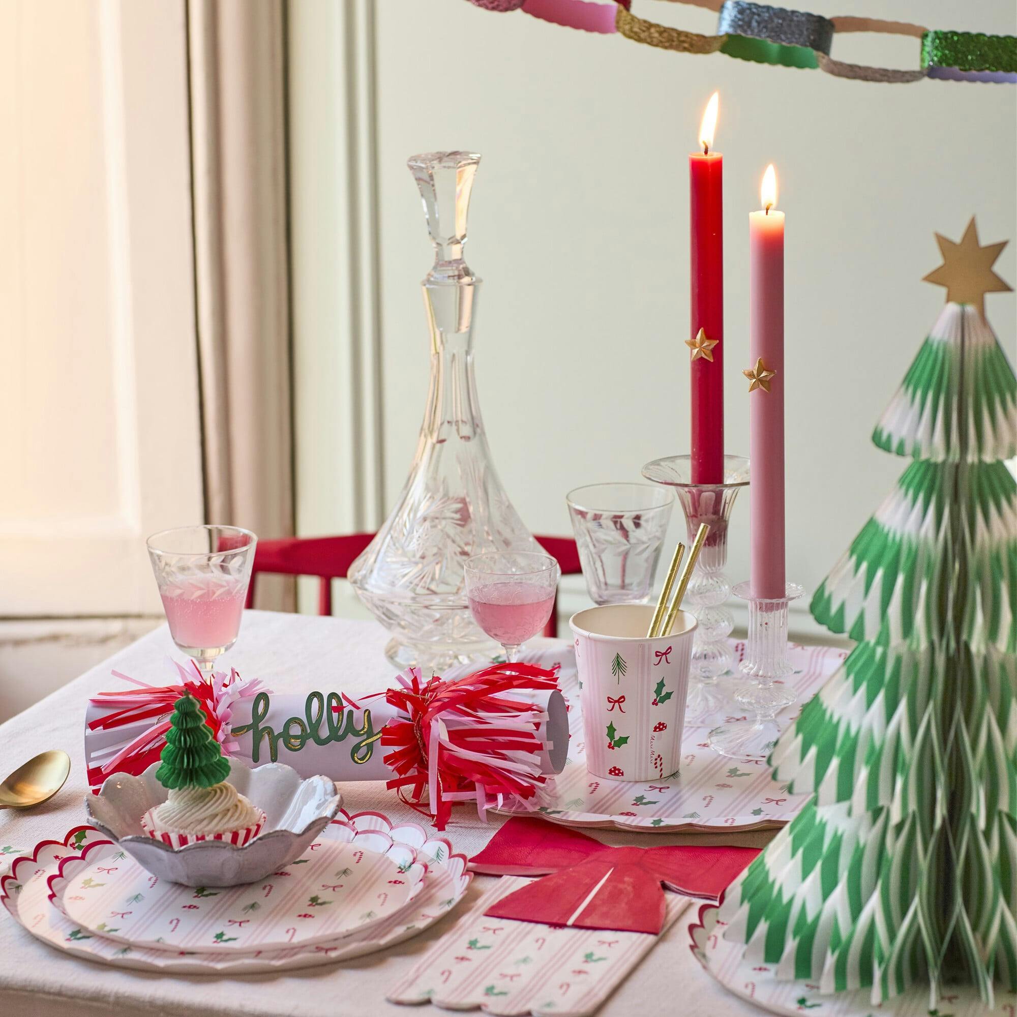 Festive Icon Stripes Dinner Plates