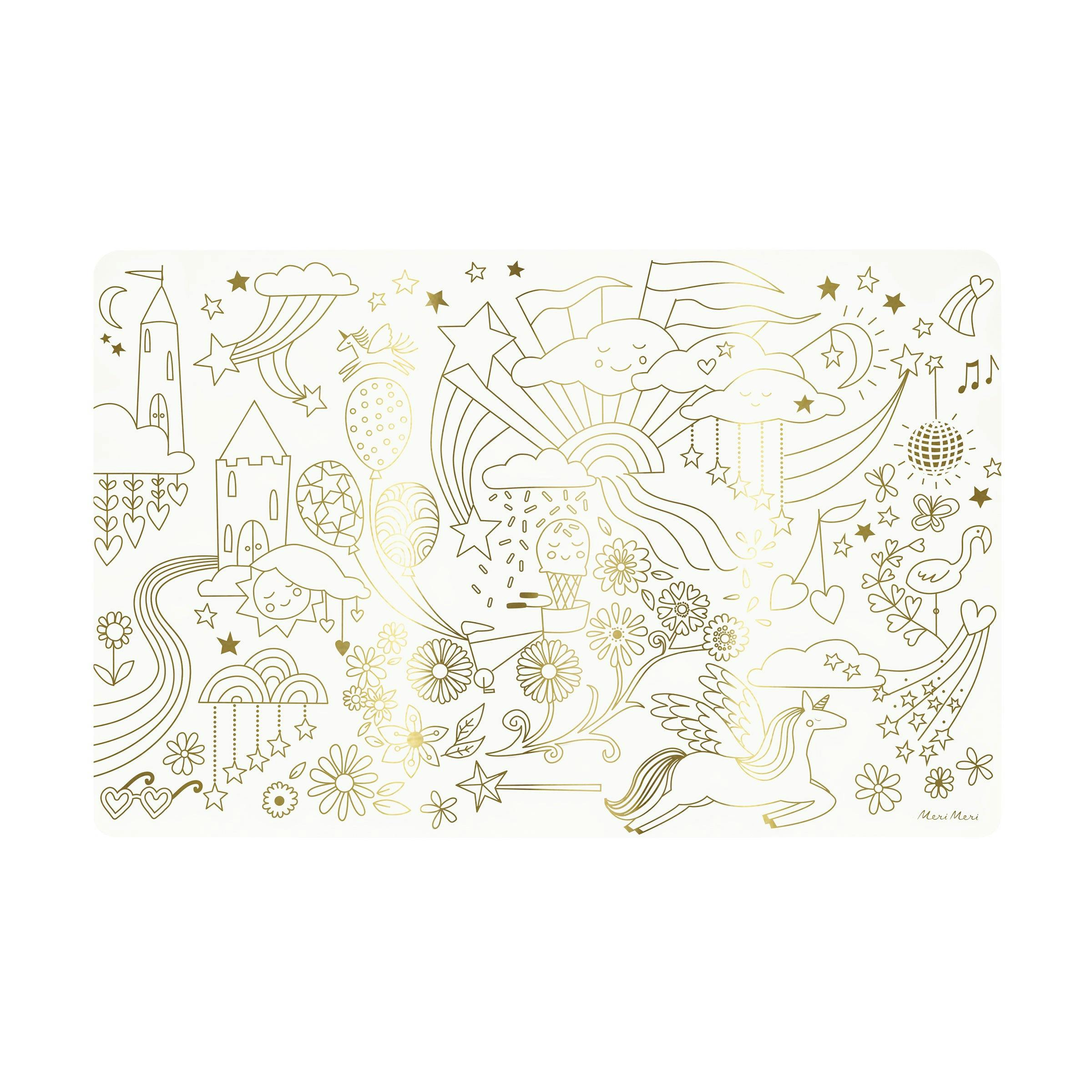 Happy Icons Coloring Placemats