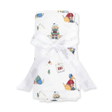Winter Sports Dogs Green - Swaddle Blanket