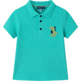 Kids Waffle Polo Set w/ Chest Crocher Patch