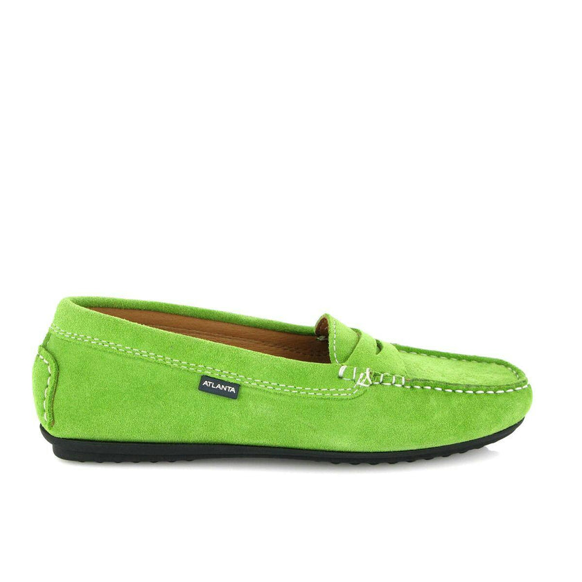 City Walker Moccasins, Green Suede