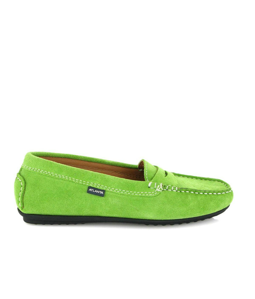 City Walker Moccasins, Green Suede