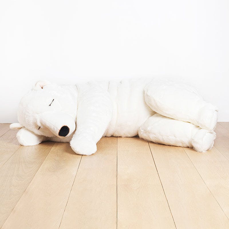 LA PELUCHERIE My Sleeping Lucien Bear - White