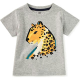 Painted Jaguar Graphic Tee, Grey