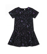 Felixa Girl Dress, Black Art Shiny Jacquard