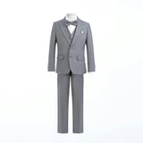Gray 5pc Peak Lapel Tuxedo