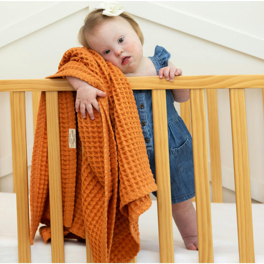 Waffle Baby Blanket Pumpkin