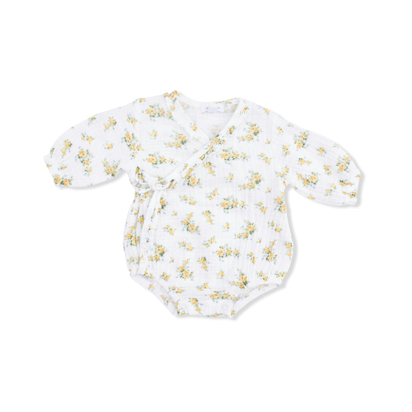 Sunshine Roses - Long Sleeve Kimono Bodysuit