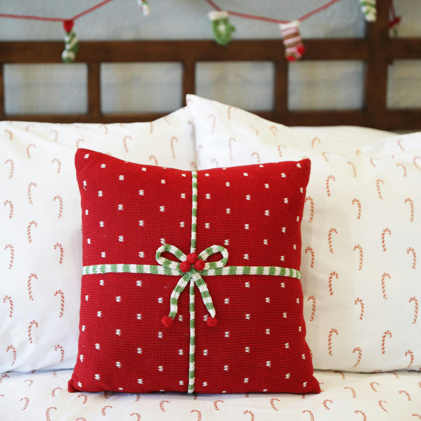 Gift Candy Stripe with Dots Pillow