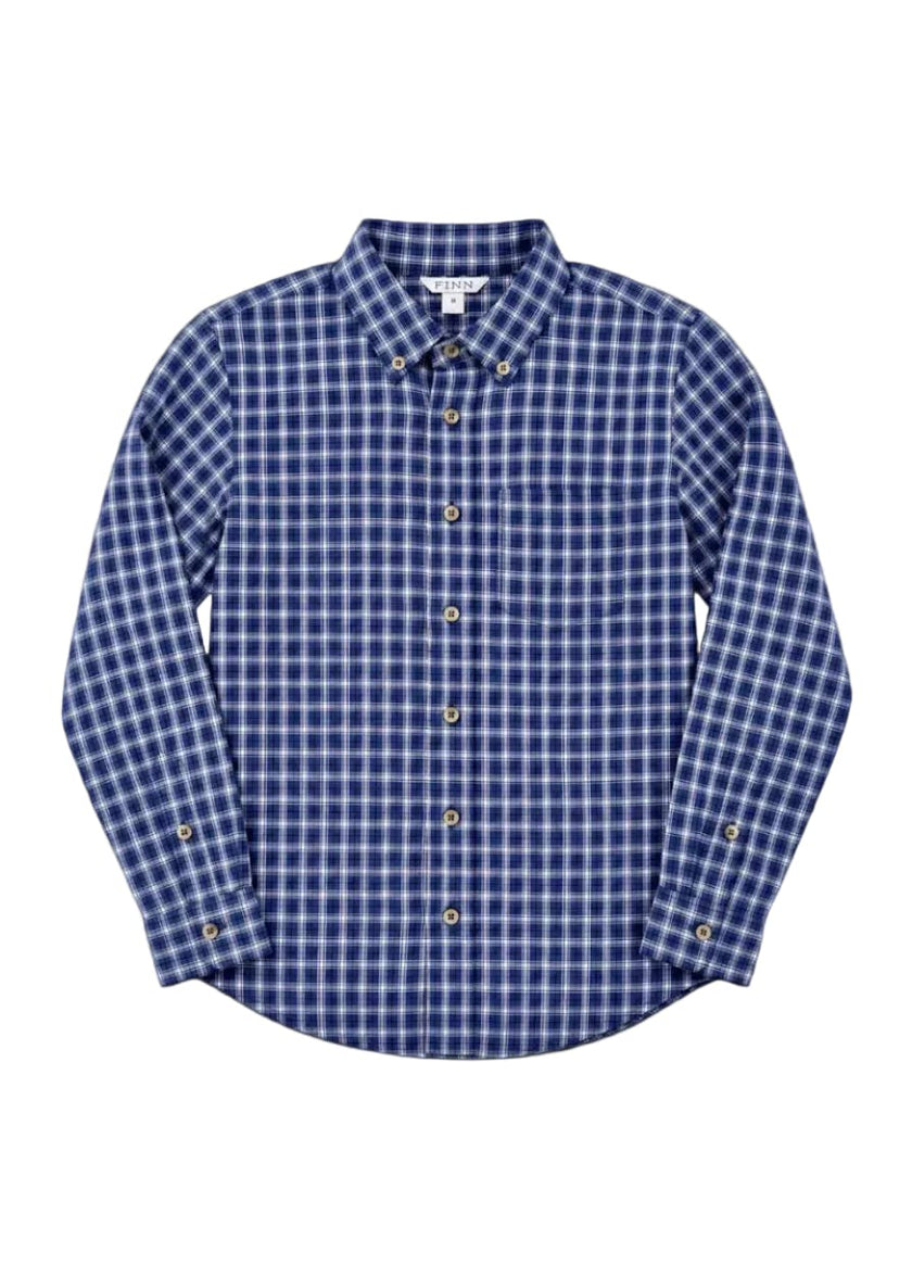 Pierfront Buttondown - Pelagic Plaid