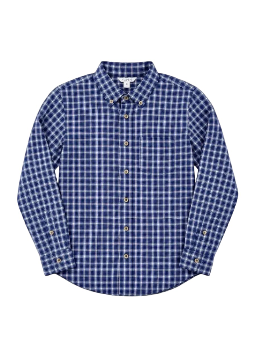 Pierfront Buttondown - Pelagic Plaid