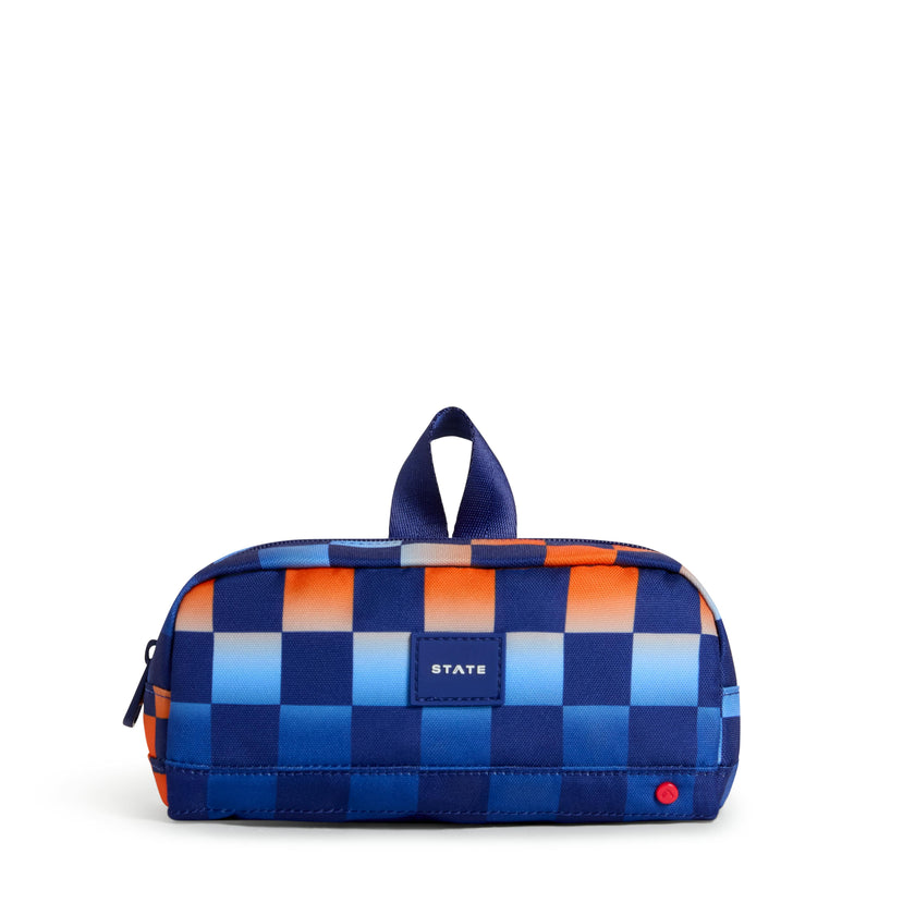Clinton Pencil Case, Gradient Checkerboard