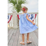 Smocked Bishop Dress - Flags