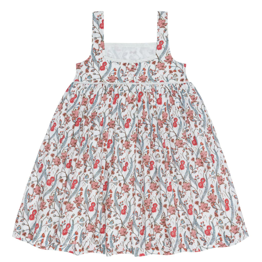 girls mercado bloom square neck dress