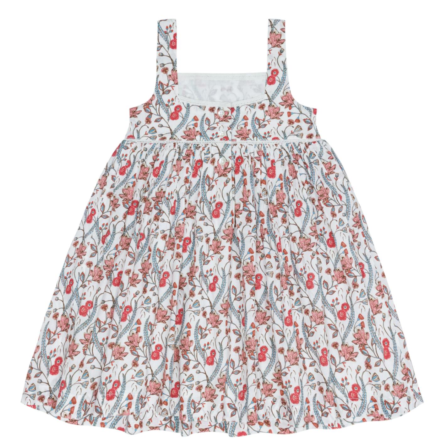 girls mercado bloom square neck dress