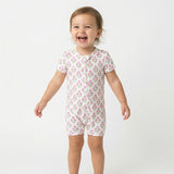 Pink Posy Short Sleeve & Shorts Bamboo Sleeper
