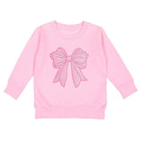 Pink Bow Sequin Patch Sweatshirt