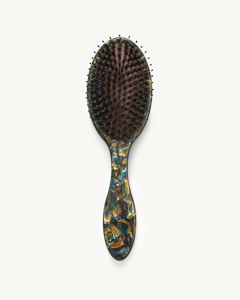 Everyday Hair Brush in Green Tortoise
