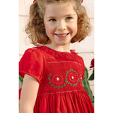 Sofia Red Smocked Dress