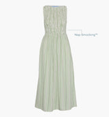 The Cosima Nap Dress - Green Jacquard Stripe