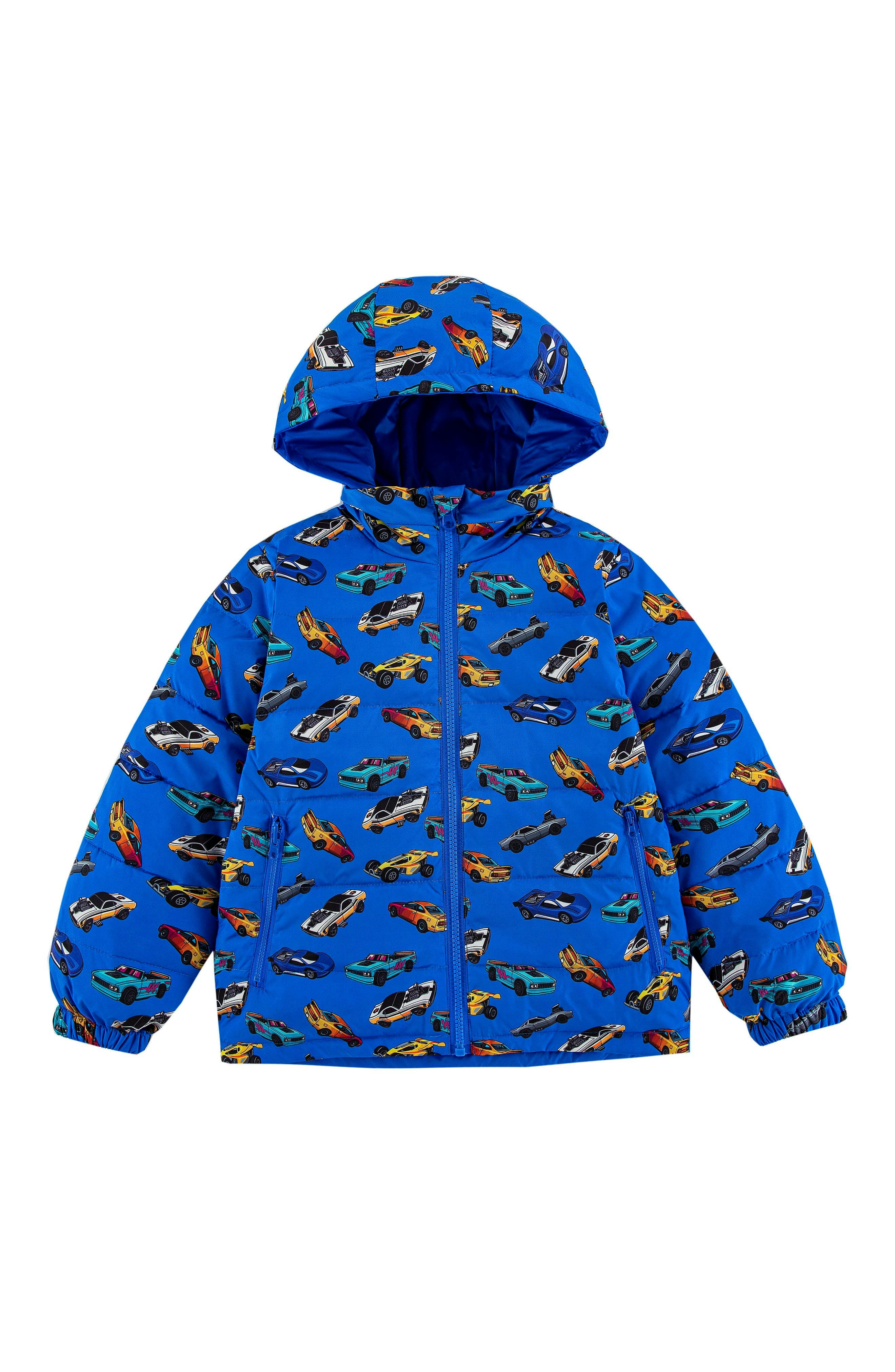 Blake Hooded Reversible Lightweight Down Puffer Jacket, Blue Hot Rod