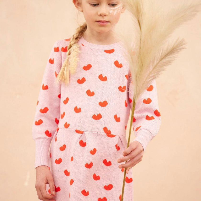 Love Hearts Dress | Bubble Gum