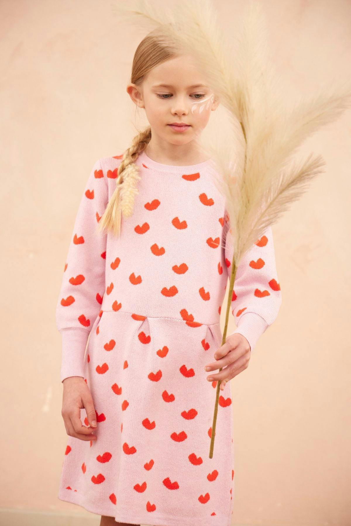 Love Hearts Dress | Bubble Gum