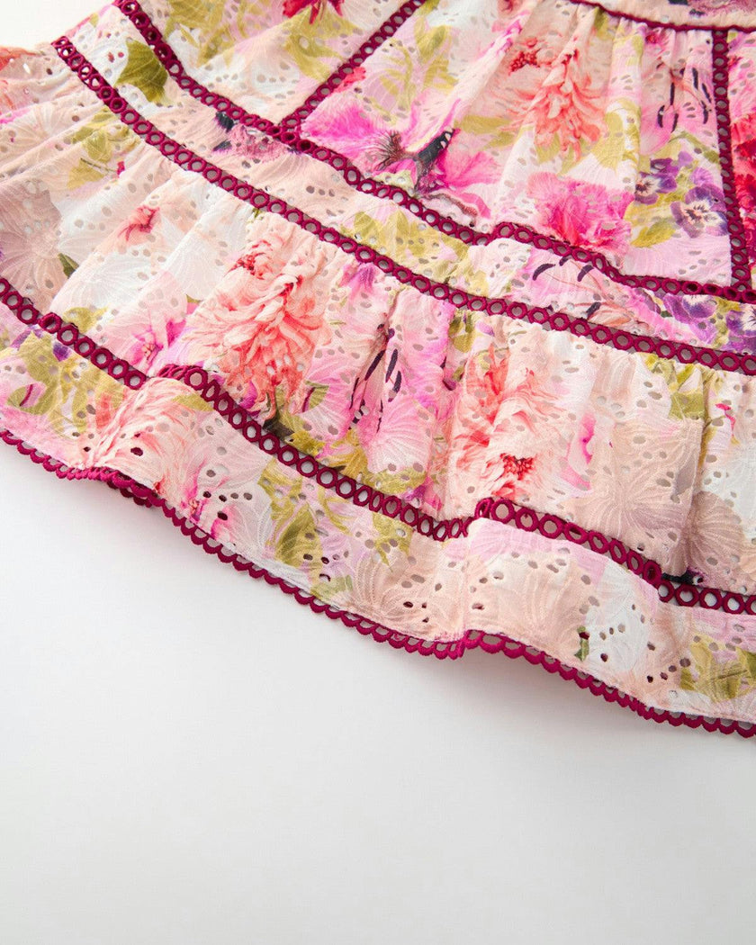 Liana Embroidered Mini Dress