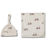 Organic Swaddle Blanket & Hat Set