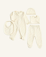Pima Cotton 5 -Piece Newborn Layette Set | Hypoallergenic Baby Gift Set