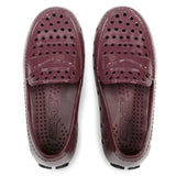 KIDS BURGUNDY PATENT/BLACK PRODIGY DRIVER