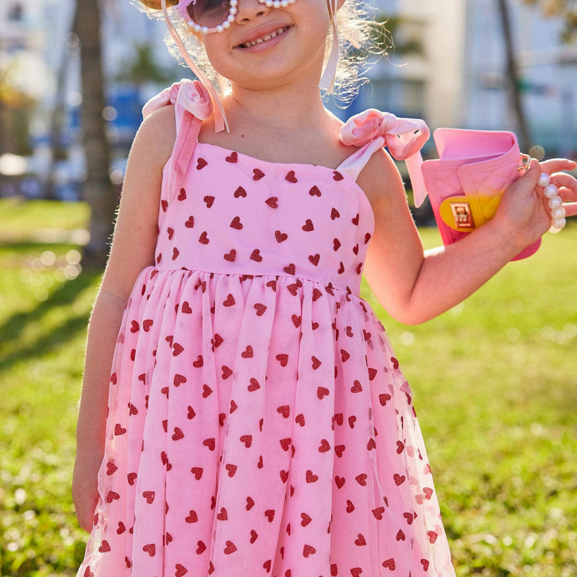 Women's Pink Hearts Tank Dress