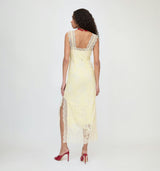 The Alba Dress - Yellow Trailing Lace