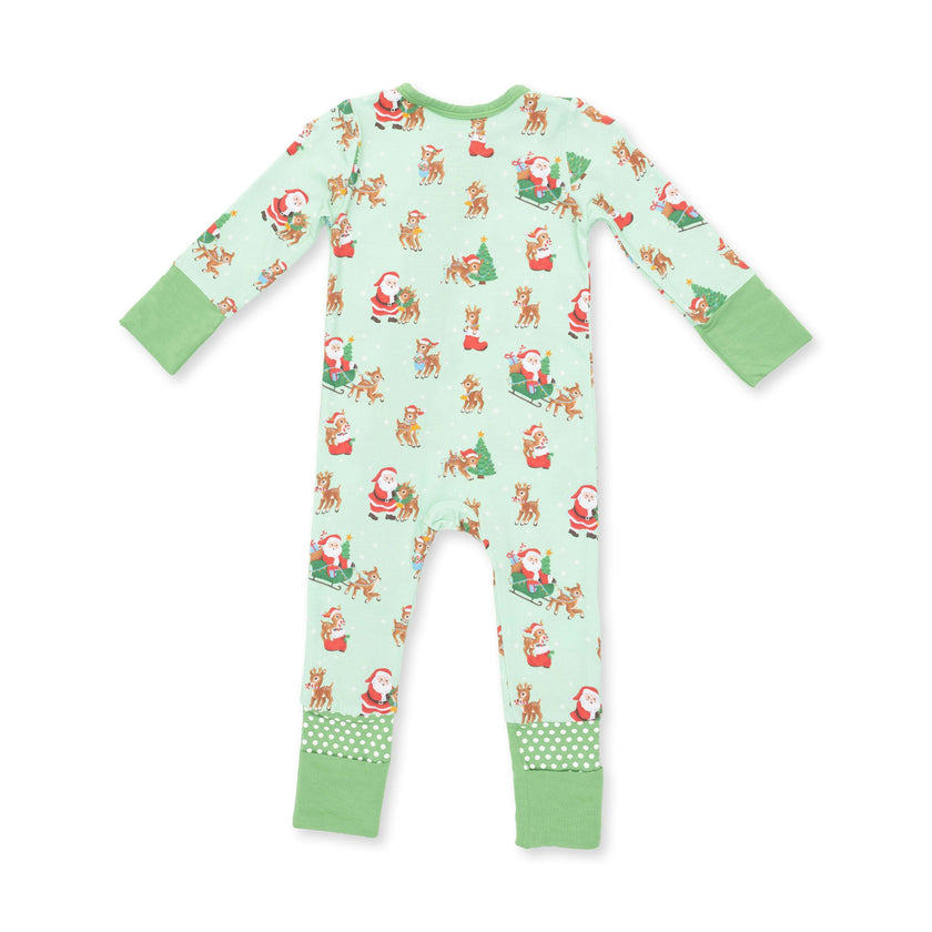 Vintage Reindeer & Santa Uni - Convertible Romper