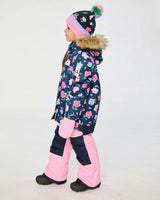 Two Piece Discover Snowsuit Blue Floral Print