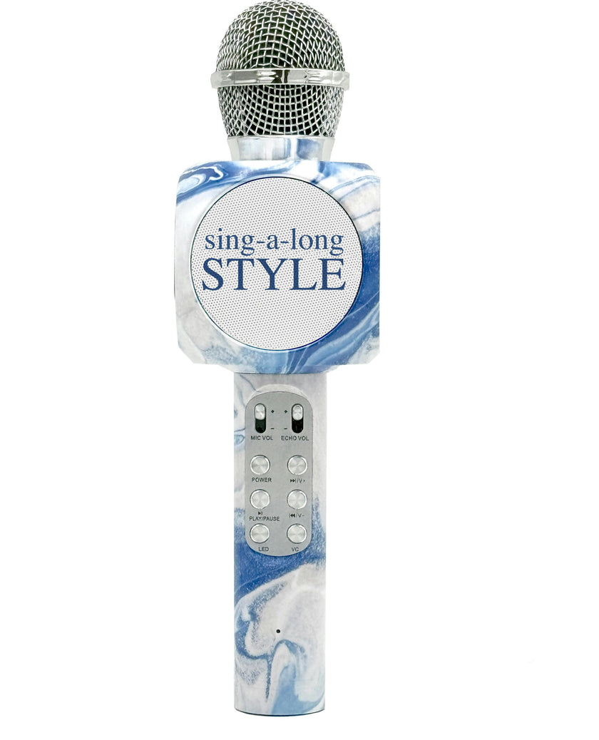 Blue Swirl Bundle-Karaoke Microphone & Boom Box