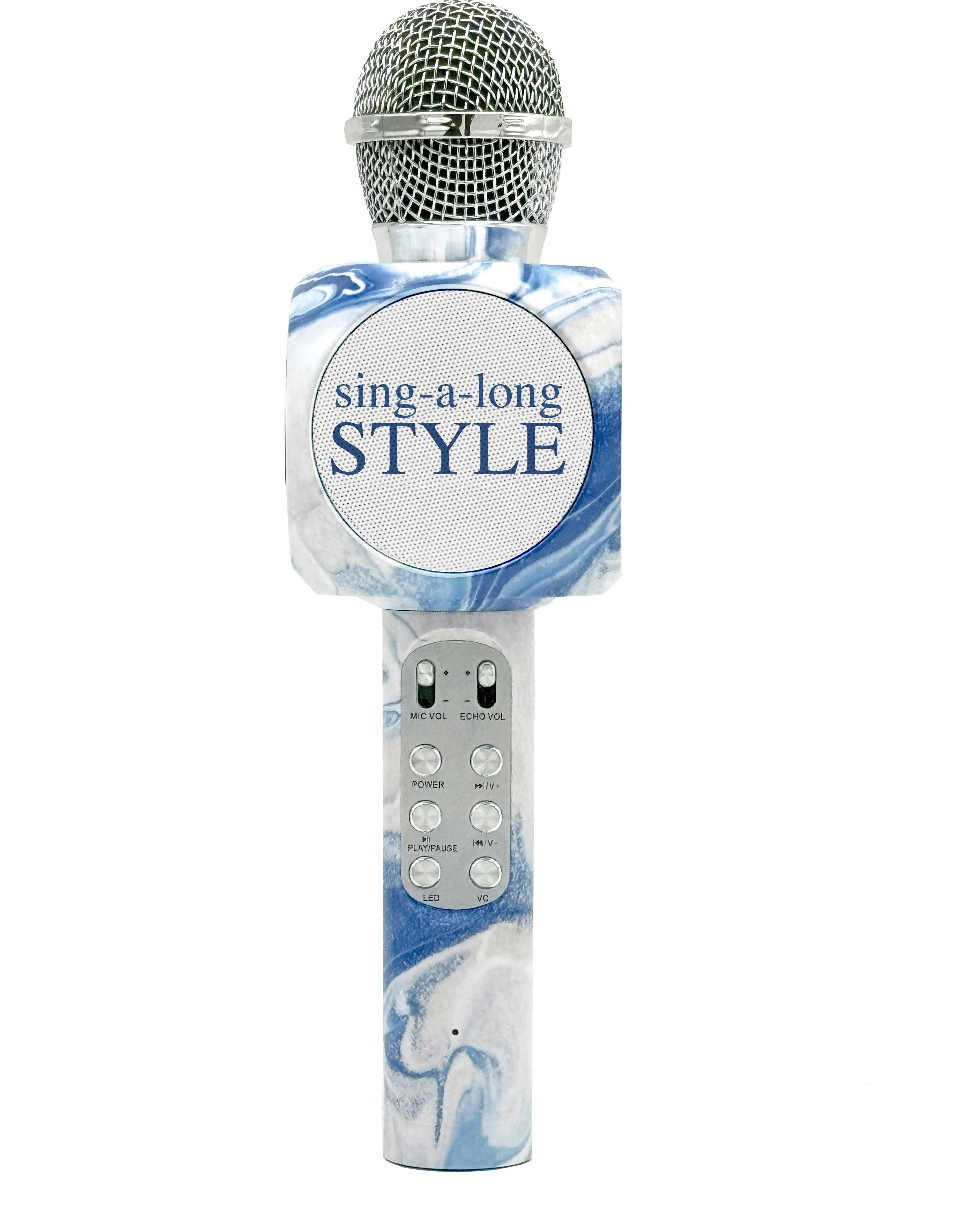 Blue Swirl Bundle-Karaoke Microphone & Boom Box