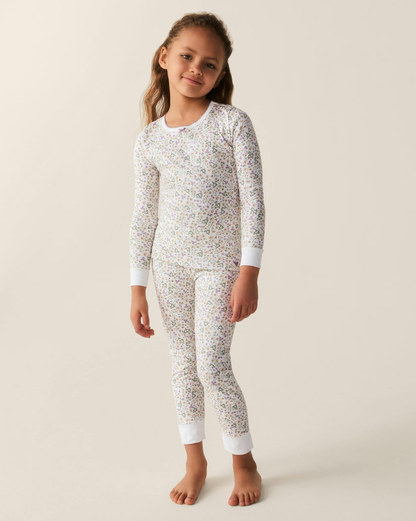 Kid's Pima Snug Fit Pajama Set in Meadow Bloom
