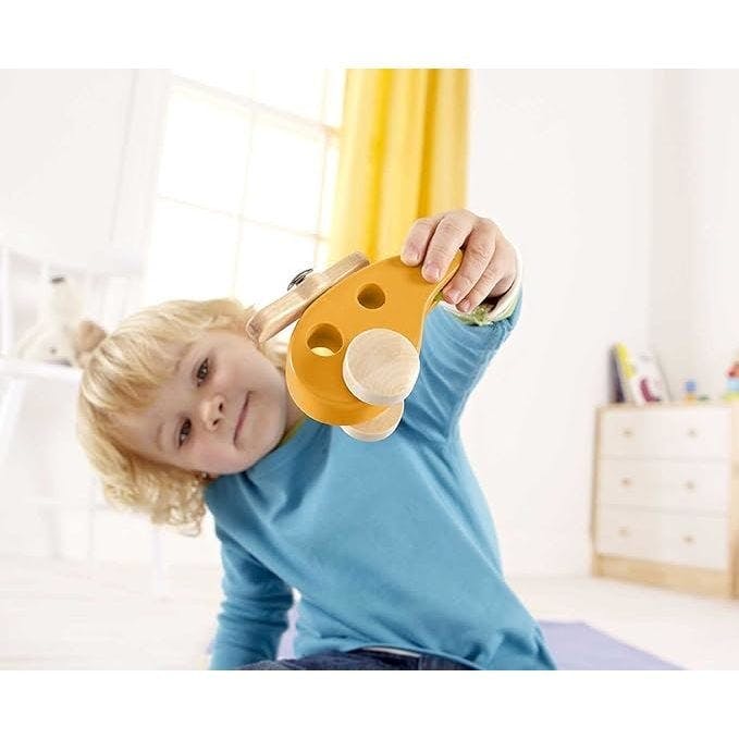 Hape: Little Copter&nbsp;- Yellow - Wooden Toy Vehicle Helicopter