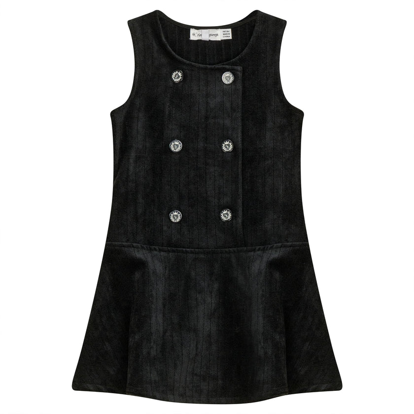 Striped Velour Jumper Black