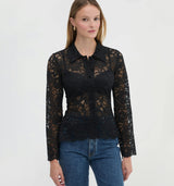 The Jules Top - Black Stretch Lace