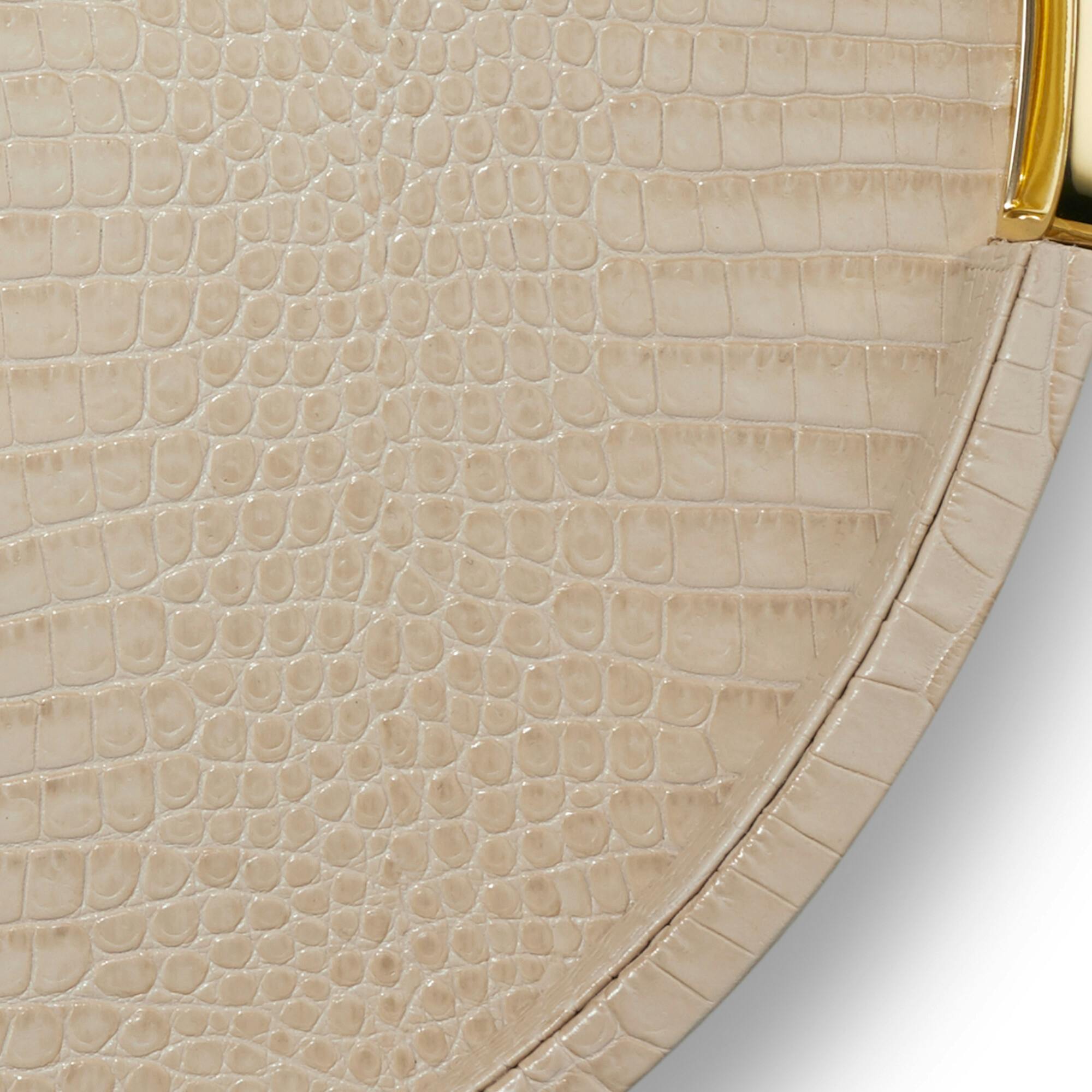 Carina Croc Leather Small Round Tray