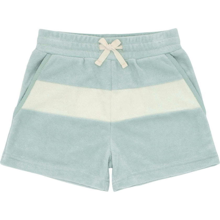 boys sage colorblock french terry short