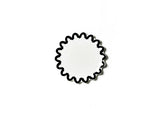 Black Arabesque Trim Scallop Salad Plate
