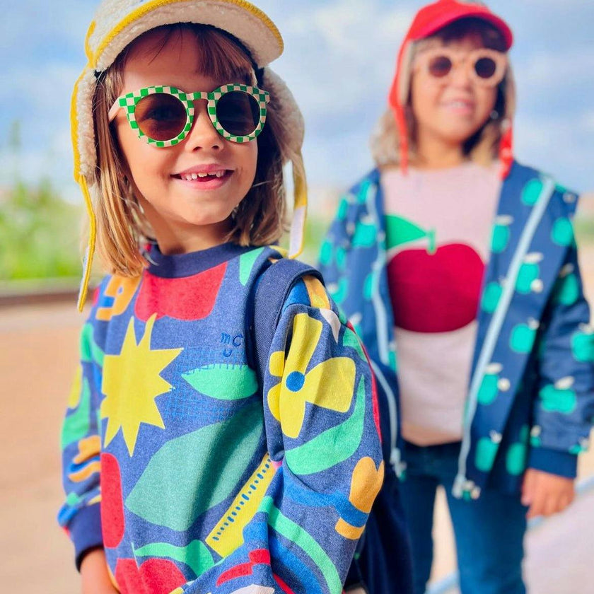 Recycled Cotton Pattern Kid Sweatshirt