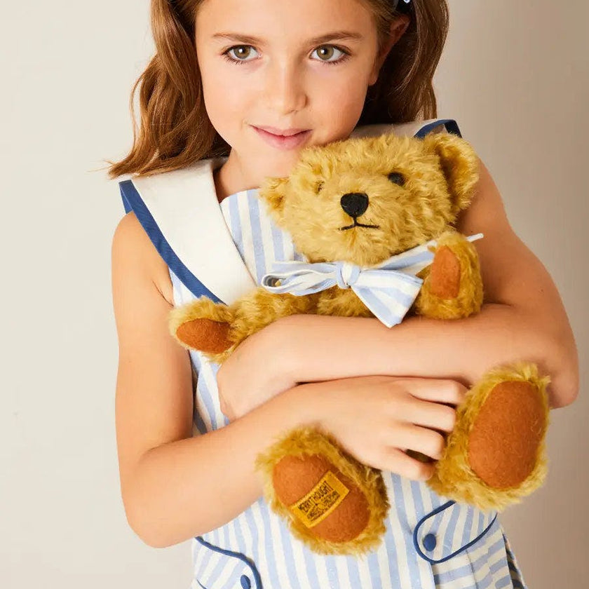 Regency Striped Mariner Collar Pleated Sleeveless Dress in Blue (12mths-10yrs)